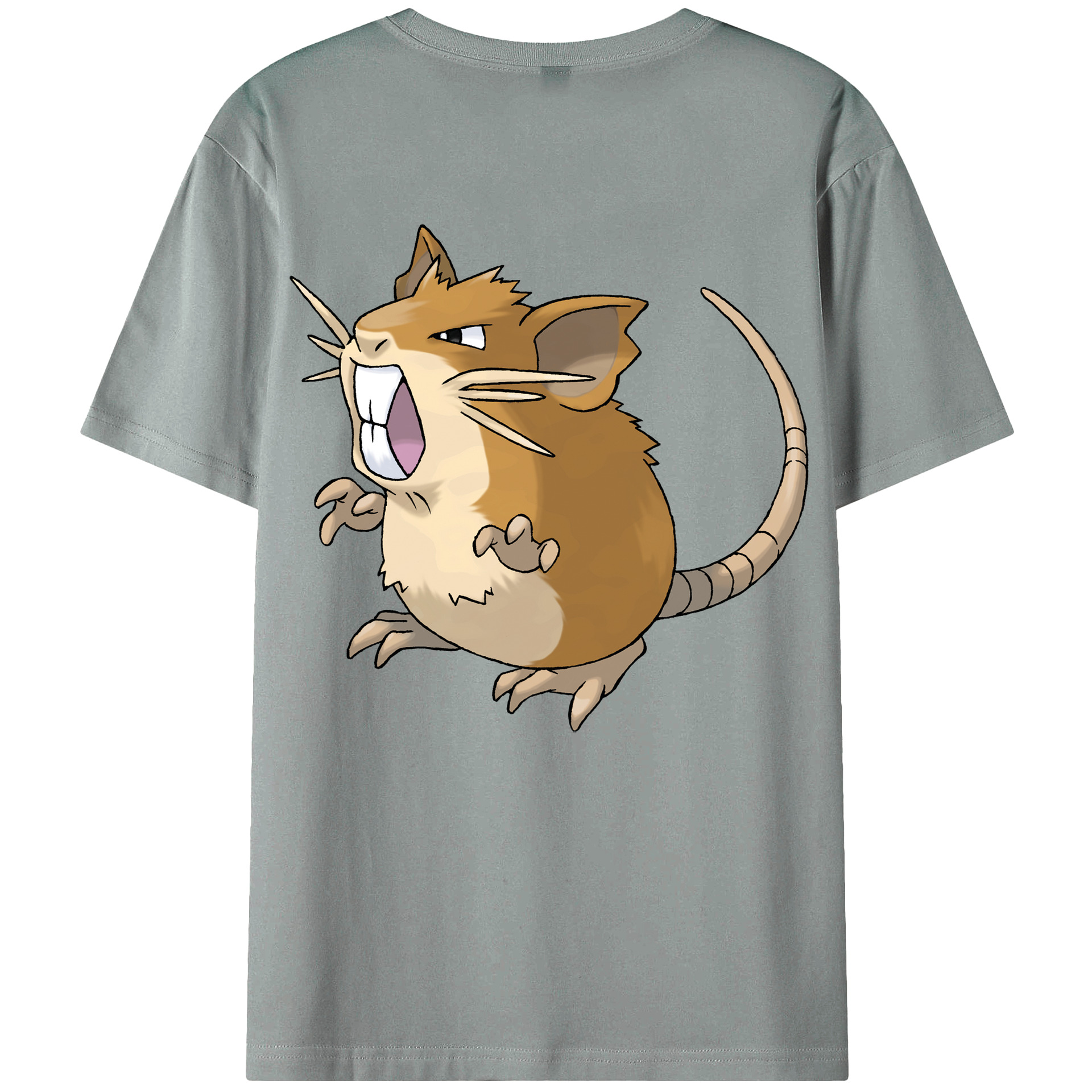 （画像用） ポケットモンスター Pokémon 綿100％ メンズ半袖Tシャツ（バックプリント） 通気性